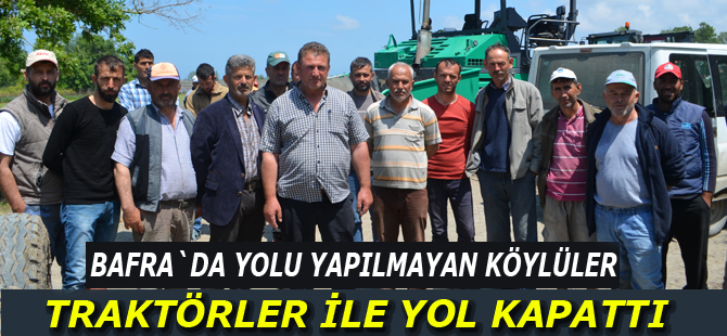 Yolu yapılmayan köylüler yol kapattı