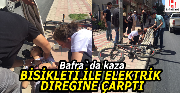 Elektrik direğine çarptı