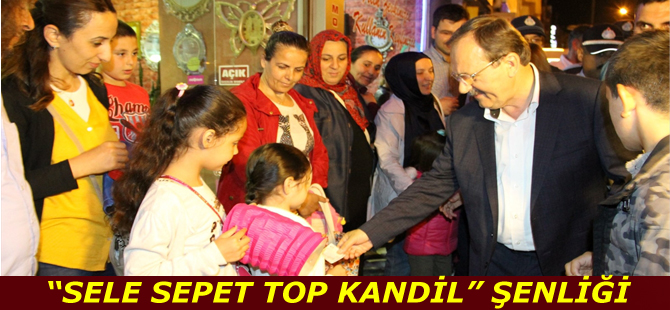 Bafra`da sele sepet top kandil şenliği