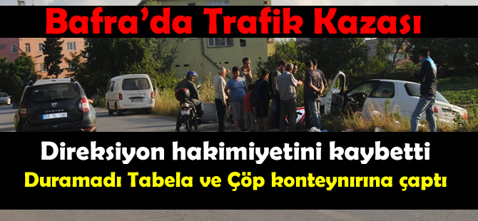 Bafra'da Trafik Kazası