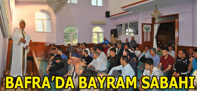 Bafra'da Ramazan Bayramında Camiler Doldu Taştı