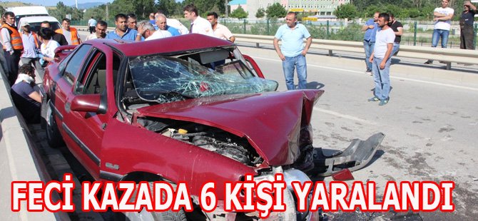 Feci trafik kazasında 6 kişi yaralandı