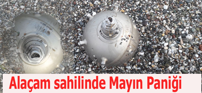 Alaçam'da sahilde Mayın Paniği