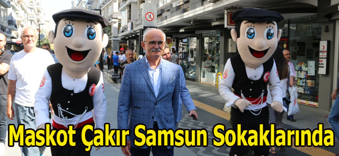 Maskot Çakır Samsun Sokaklarında