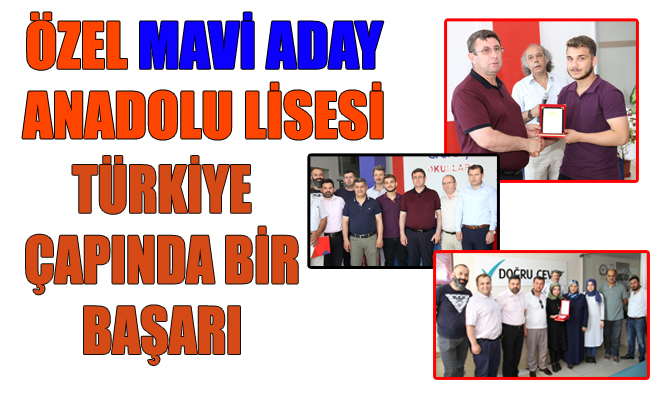 Mavi Aday Anadolu Lisesi'nden Büyük Başarı