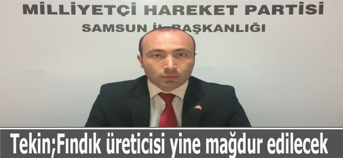 Tekin;Fındık üreticisi yine mağdur edilecek