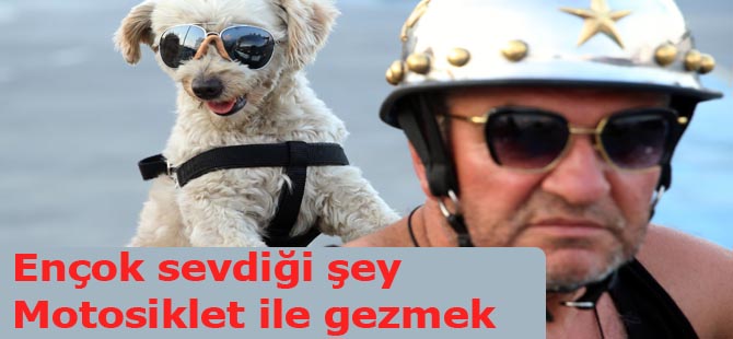 Motosiklet ile gezen "Kafe" ilgi odağı oldu