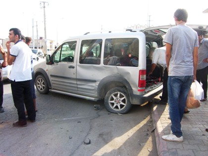 Bafrada Trafik Kazası 1 Yaralı