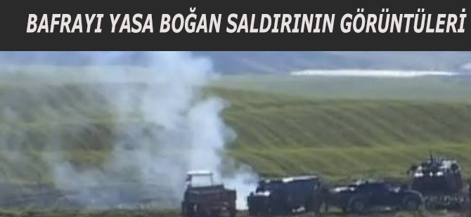 Bafrayı yasan boğan hain saldırının görüntüleri