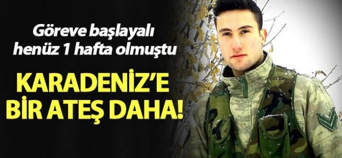 Şehidin acı hikayesi göreve başlayalı 1 hafta olmuş..