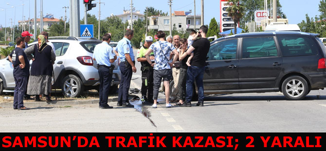 Samsun'da trafik kazası: 2 yaralı