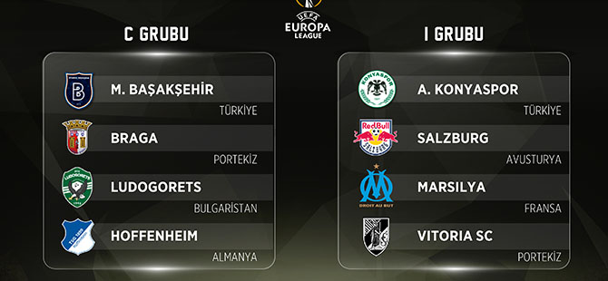 UEFA Avrupa liginde Gruplar Belli Oldu