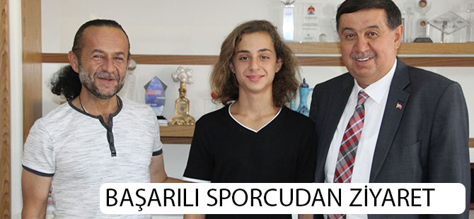 Havza'da Başarılı sporcudan ziyaret