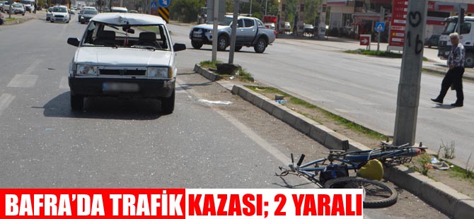 Bafra'da Trafik Kazası; 2 Yaralı