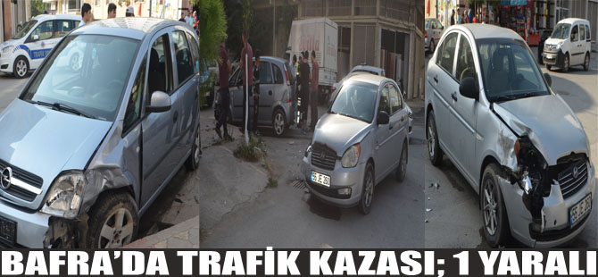 Bafra'da Trafik Kazası; 1 Yaralı