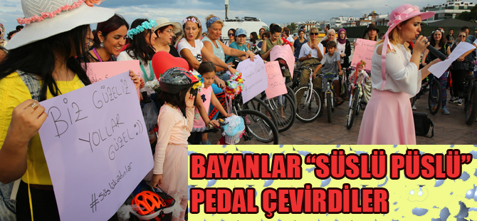 Bayanlar "süslü Püslü" Pedal Çevirdi