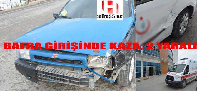 Bafra Girişinde Kaza; 2 Yaralı