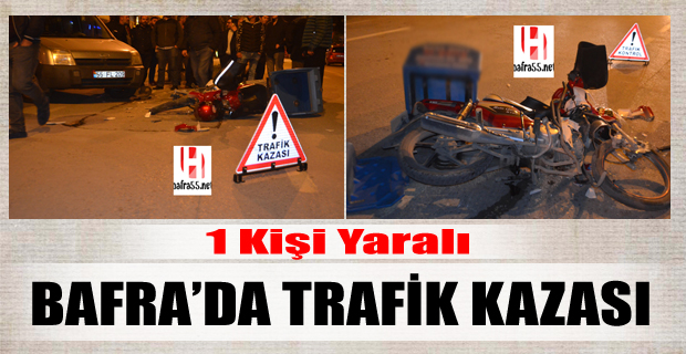 Bafra'da Trafik Kazası: 1 Yaralı