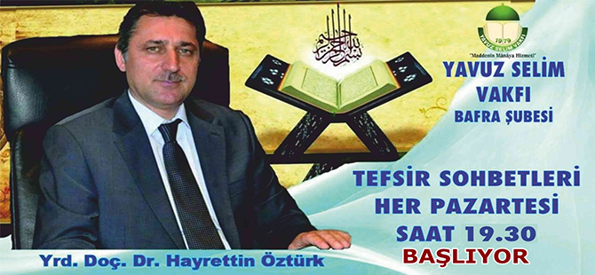 TEFSİR DERSLERİ BAŞLIYOR