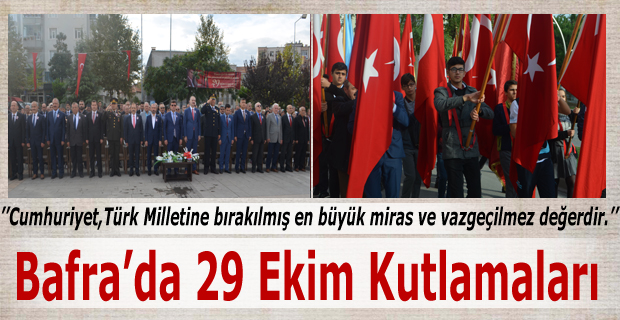 Bafra’da 29 Ekim Kutlamaları