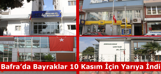 Bafra'da Bayraklar Yarıya İndirildi