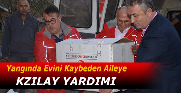 Yangında Evini Kaybeden Aileye Kızılay Eli