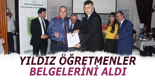 YILDIZ ÖĞRETMENLER BELGELERİNİ ALDI