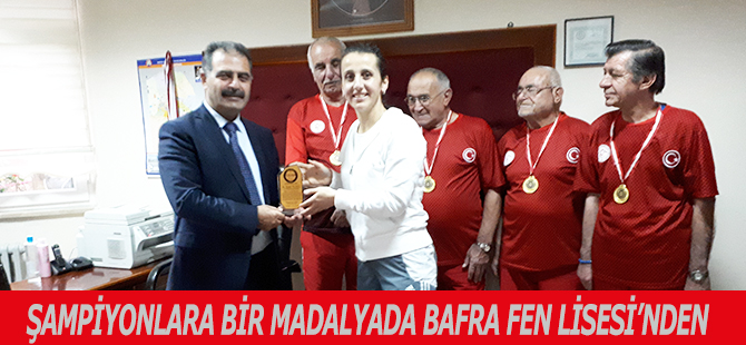 ŞAMPİYONLARA BİR MADALYADA BAFRA FEN LİSESİ’NDEN