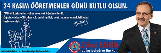 BAŞKAN ŞAHİN: ÖĞRETMENLERİMİZE ŞÜKRANLARIMI SUNUYORUM