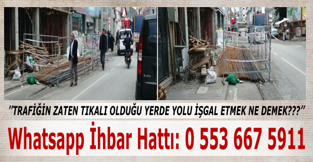 Trafiği Sıkışık Tekel Caddesine Bir Engel Daha