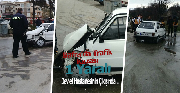 Bafra'da Trafik Kazası: 1 Yaralı