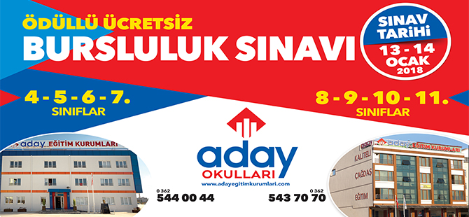 ADAY OKULLARINDAN ÖDÜLLÜ SINAV