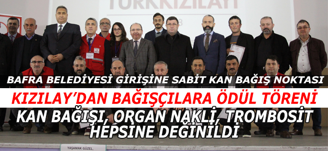 Kızılay’dan Bağışçılara Ödül