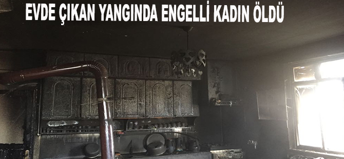 EVDE ÇIKAN YANGINDA ENGELLİ KADIN ÖLDÜ