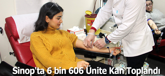 Sinop'ta 6 bin 606 Ünite Kan Toplandı