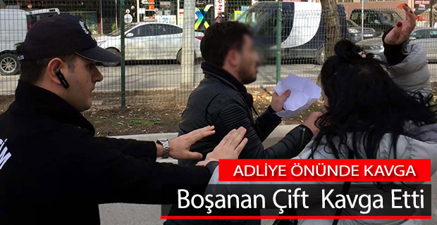 Adliye Önünde Birbirine Girdiler