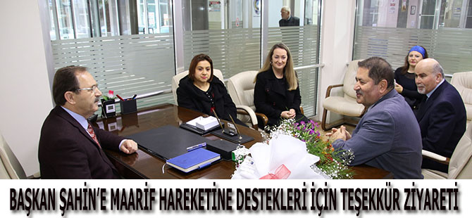 BAŞKAN ŞAHİN’E MAARİF HAREKETİNE DESTEKLERİ İÇİN TEŞEKKÜR ZİYARETİ