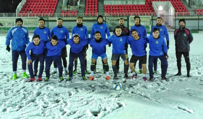 Alaçamspor Karda İdman Yaptı