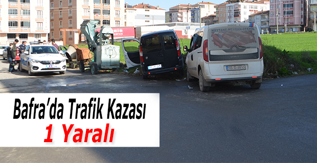 Bafra'da Trafik Kazası: 1 Yaralı