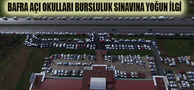 BAFRA AÇI OKULLARI BURSLULUK SINAVINA YOĞUN İLGİ