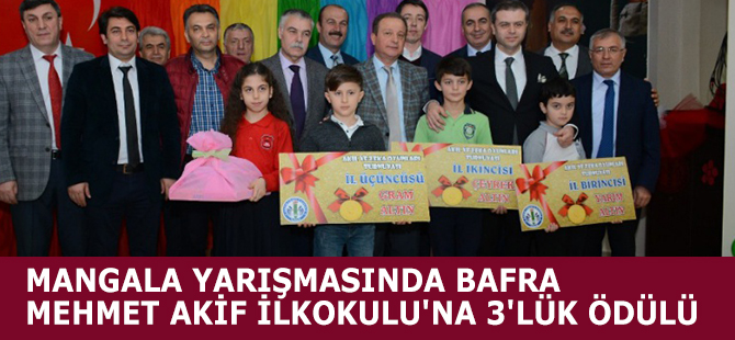 MANGALA YARIŞMASINDA BAFRA MEHMET AKİF İLKOKULU'NA 3'LÜK ÖDÜLÜ
