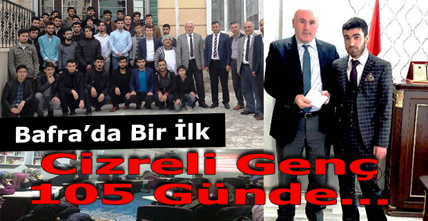 Bafra'da Bir İlk: Cizreli Genç 105 Günde...