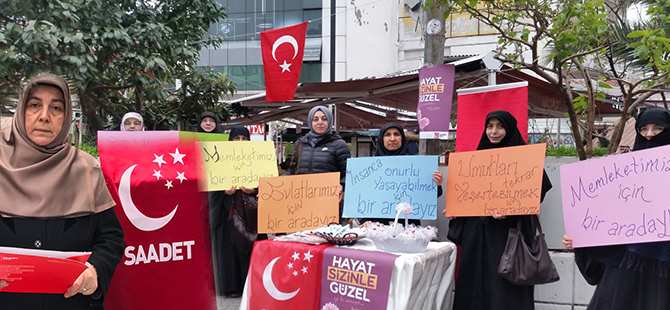 Saadet Partisi Kadın Kolları Basın Açıklaması