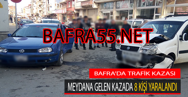 Bafra'da Trafik Kazası; 8 Yaralı