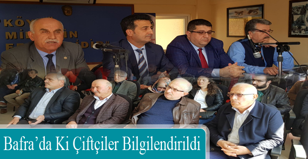 Bafra’da Ki Çiftçiler Bilgilendirildi