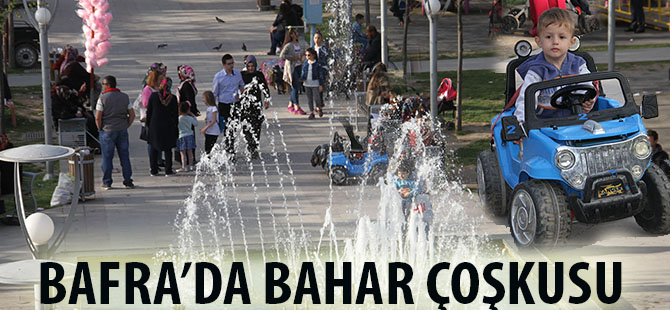 BAFRA’DA GÜZEL HAVA PARKLARI DOLDURDU