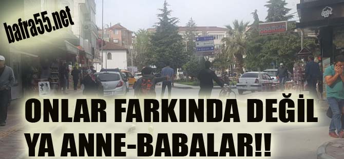 Bafra'da Çocuklar Ölümüne Kayıyor