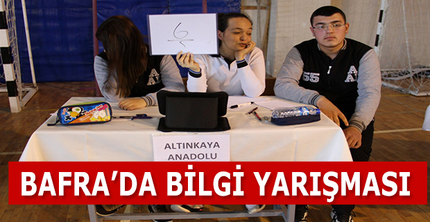 Bafra'da Bilgi Yarışması