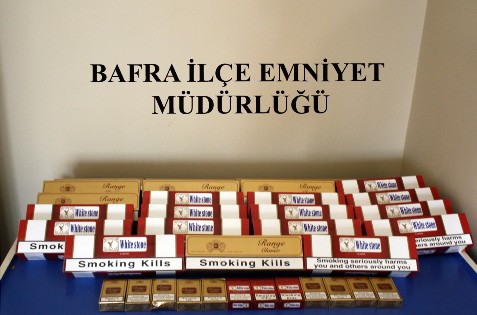 Bafra'da 240 Paket Kaçak Sigara