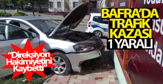 Bafra'da Trafik Kazası: 1 Yaralı